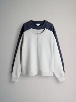 The Set lot de 2 Sweat-shirts Henleys