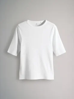 The Set lot de 5 t-shirts côtelés à manches mi-longues