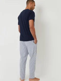 Threadbare Ensemble Pyjama Haut Manches Courtes et Pantalons Rayures