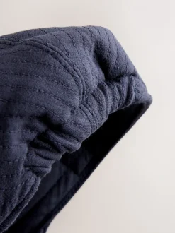Tissé bleu marine - Bonnet plat pour bébé (0mths-2yrs)