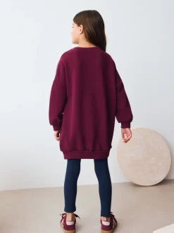 Étoile à sequins rouge bordeaux - Robe-chaussette (3-16ans)