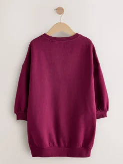 Étoile à sequins rouge bordeaux - Robe-chaussette (3-16ans)