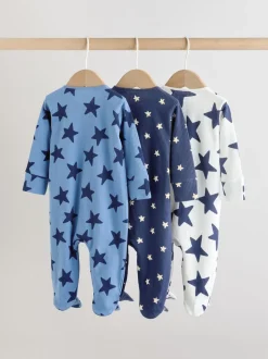 Étoile de marine - Lot de 3 dors-bien bébé à fermeture éclair bidirectionnelle (0-2ans)