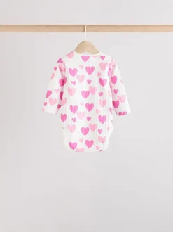 Étoile rose - Lot de 5 bodies à manches longues pour bébé