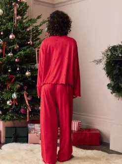 Étoile rouge - Pyjama à manches longues doux cœur