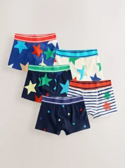 Étoiles et rayures multicolores - Lot de 5 malles à motif junior (1.5-16ans)