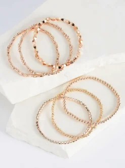 Ton d'or de rose - Lot de bracelets extensibles scintillants