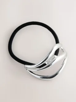 Tonalité argentée - Bobble à cheveux en métal