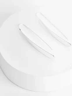 Tonalité argentée - Boucles d'oreilles traversantes