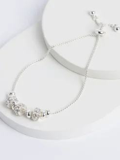 Tonalité argentée - Bracelet pully scintillant avec maïs soufflé perlé