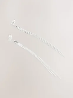 Tonalité argentée - Pendants d'oreilles scintillants