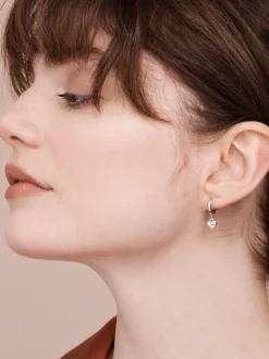 Tonalité argentée - Ted Baker HARRYE : Boucles d’oreilles Tiny Heart Huggie