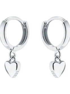 Tonalité argentée - Ted Baker HARRYE : Boucles d’oreilles Tiny Heart Huggie