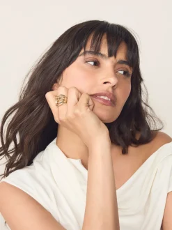 Tonalité d'or - Anneau échelle Grège insert