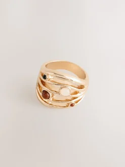 Tonalité d'or - Anneau échelle Grège insert