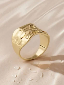 Tonalité d'or - Bague en acier inoxydable