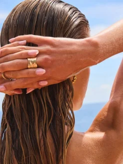 Tonalité d'or - Bague en acier inoxydable