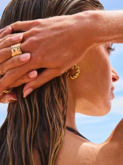 Tonalité d'or - Bague en acier inoxydable