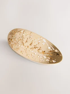 Tonalité d'or - Barrette à cheveux Fleuri