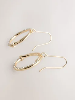 Tonalité d'or - Boucles d’oreilles cercle ouvert avec détail scintillant