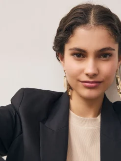 Tonalité d'or - Boucles d’oreilles Fan Cascade Statement