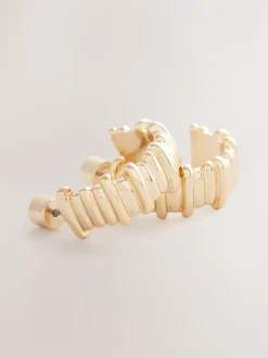 Tonalité d'or - Boucles d’oreilles Ridged Hoop