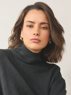 Tonalité d'or - Boucles d’oreilles larges petites créoles