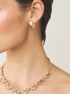 Tonalité d'or - Boucles d'oreilles Bouton