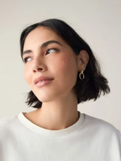 Tonalité d'or - Boucles d'oreilles Door Knocker Stud