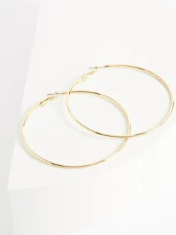 Tonalité d'or - Boucles d’oreilles créoles surdimensionnées