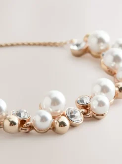 Tonalité d'or - Bracelet extensible effet perles scintillantes