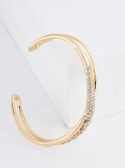 Tonalité d'or - Bracelet manchette Twist Sparkle
