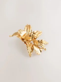 Tonalité d'or - Broche à fleur