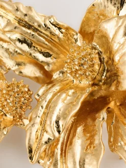 Tonalité d'or - Broche à fleur