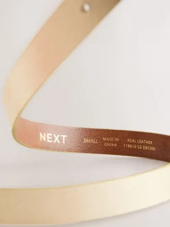 Tonalité d'or - Ceinture Regular Statement en cuir à boucle