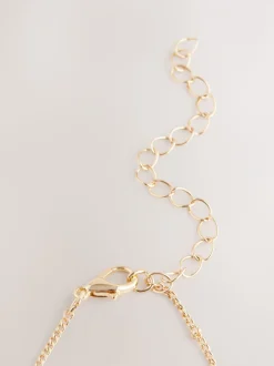 Tonalité d'or - Collier à pendentif fleur