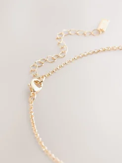 Tonalité d'or - Collier à pendentif cercle entrelacé