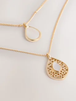 Tonalité d'or - Collier Beige Sable superposé