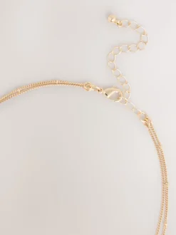 Tonalité d'or - Collier Beige Sable superposé
