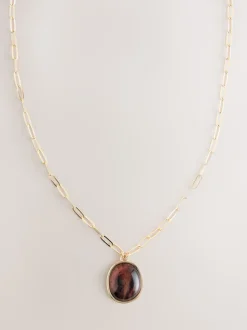 Tonalité d'or - Collier chaîne trombone en résine