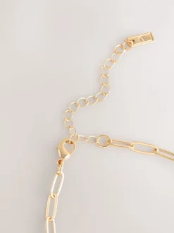 Tonalité d'or - Collier chaîne trombone en résine