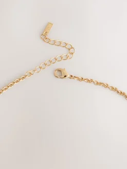 Tonalité d'or - Collier long avec chaîne à maillons