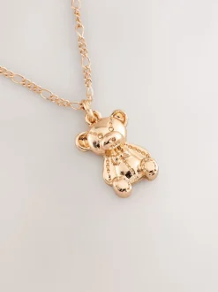 Tonalité d'or - Collier ours en pelote