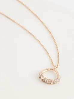 Tonalité d'or - Collier ouvert en forme de goutte d’eau