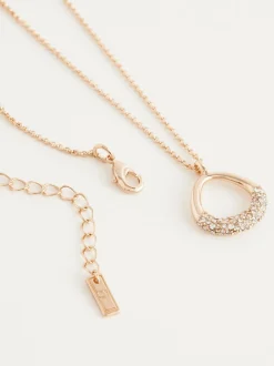 Tonalité d'or - Collier ouvert en forme de goutte d’eau