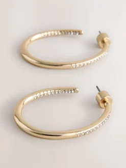 Tonalité d'or - Créoles brillantes