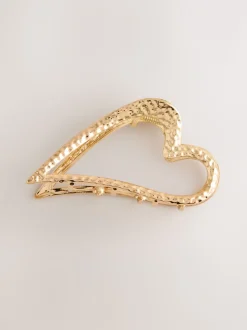 Tonalité d'or - Heart Hair Claw Clip