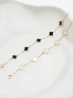 Tonalité d'or - Jon Richard Jets Bracelet trèfle en émail