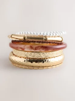 Tonalité d'or - Lot de bracelets mixtes