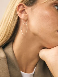 Tonalité d'or - Pendants d'oreilles cercle